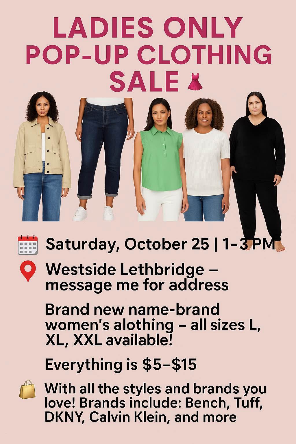 👗 LADIES ONLY! POP-UP CLOTHING SALE 👗