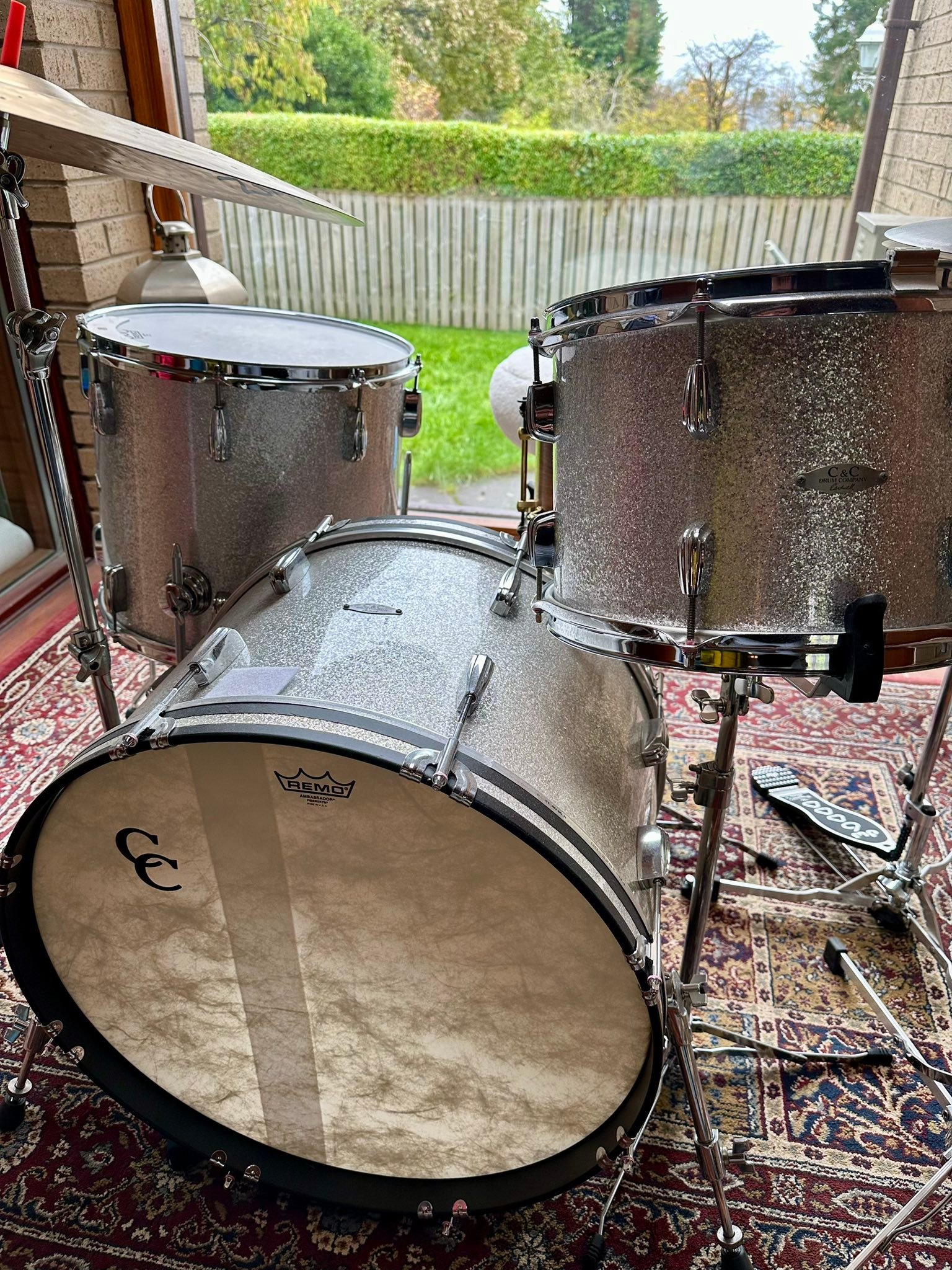 Cerchio Intarsiato Delmar Silver Sparkle Per Grancassa - 1/2 - Si Adatta A Cerchi Fino A 24''