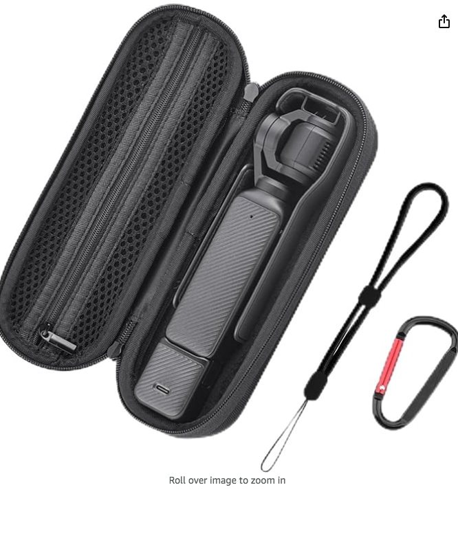 LZYWOD Sunnylife Coque De Protection DJI Osmo Pocket 3 - Housse Silicone Cardan Et Écran Noir