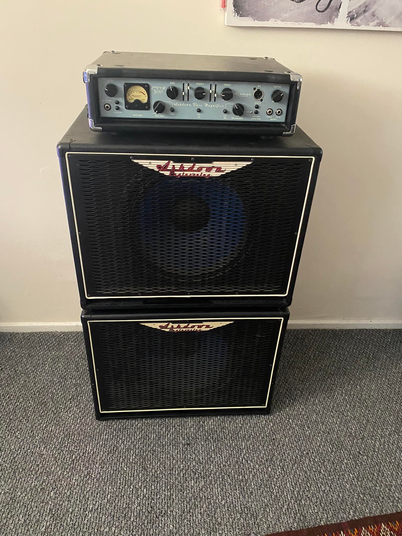 Ashdown EVO II 500 bass amp setup
