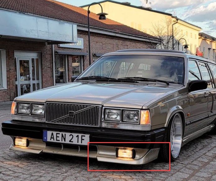 ชุดแต่ง ลิ้นหน้า ใส่ Volvo 740 / 760 หน้าตั้งFront Lip Splitter Fiber