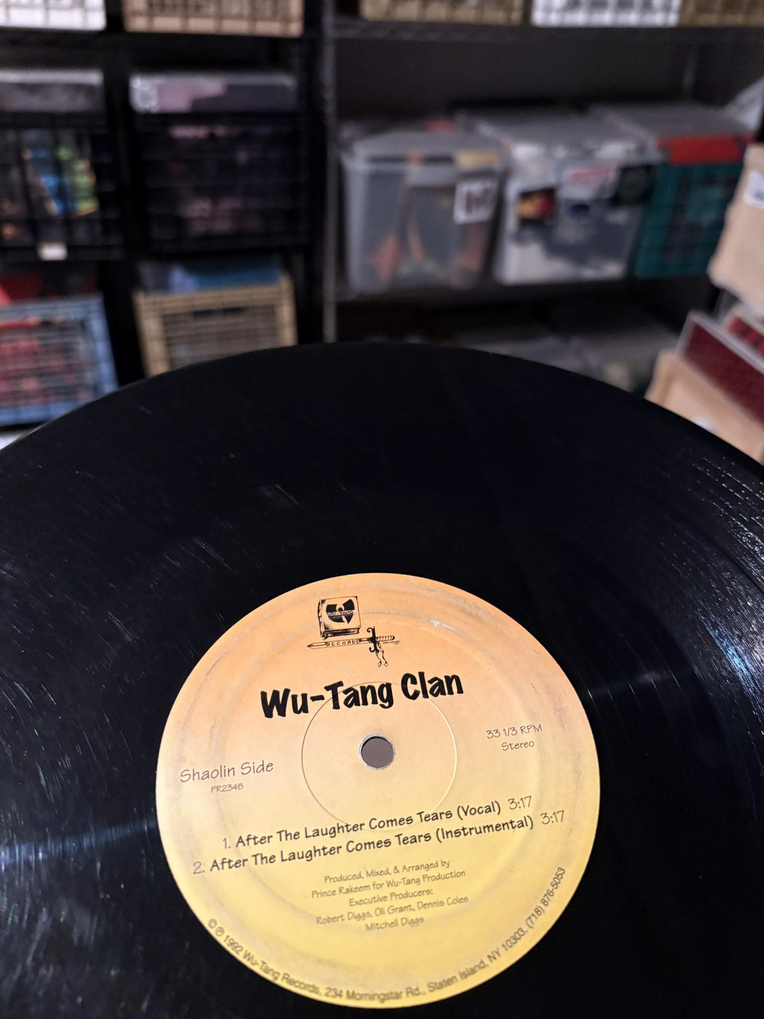 WU TANG CLAN-tears 12” 深网 中 Wu-Tang Tang Clan Shaolin PR234D 