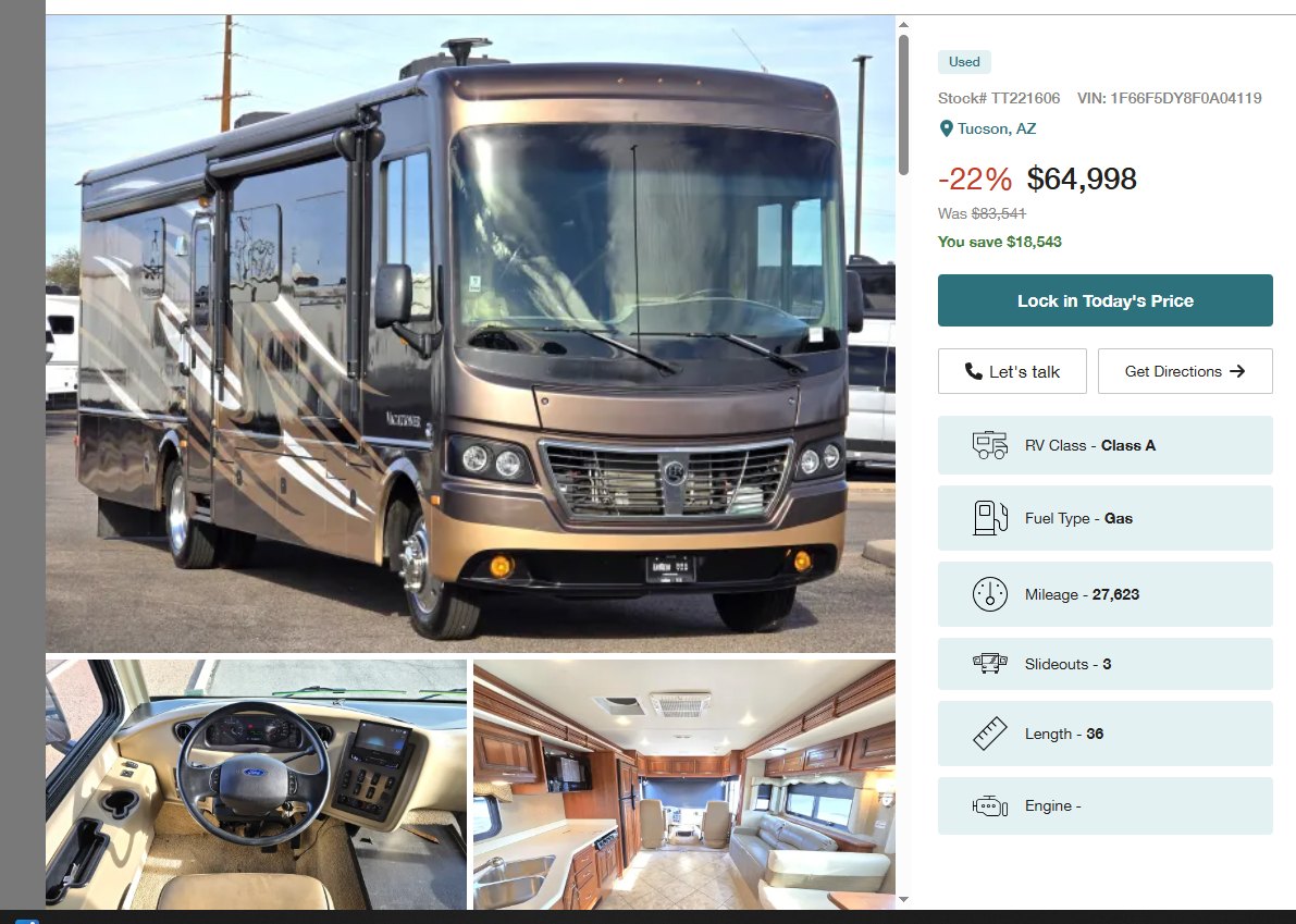 2016 Holiday Rambler VACATIONER 36DB