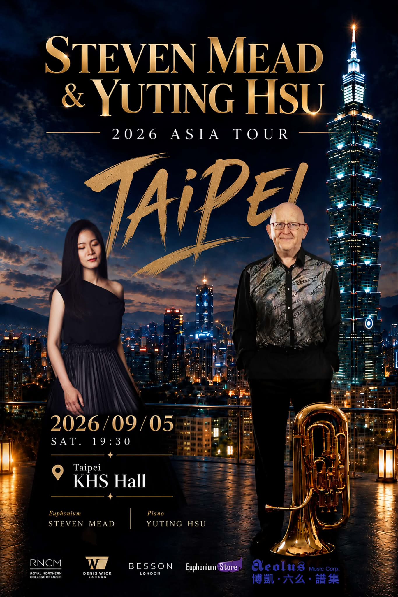 Steven Mead and Yuting Hsu 2026 Asia Tour Poster in Taipei