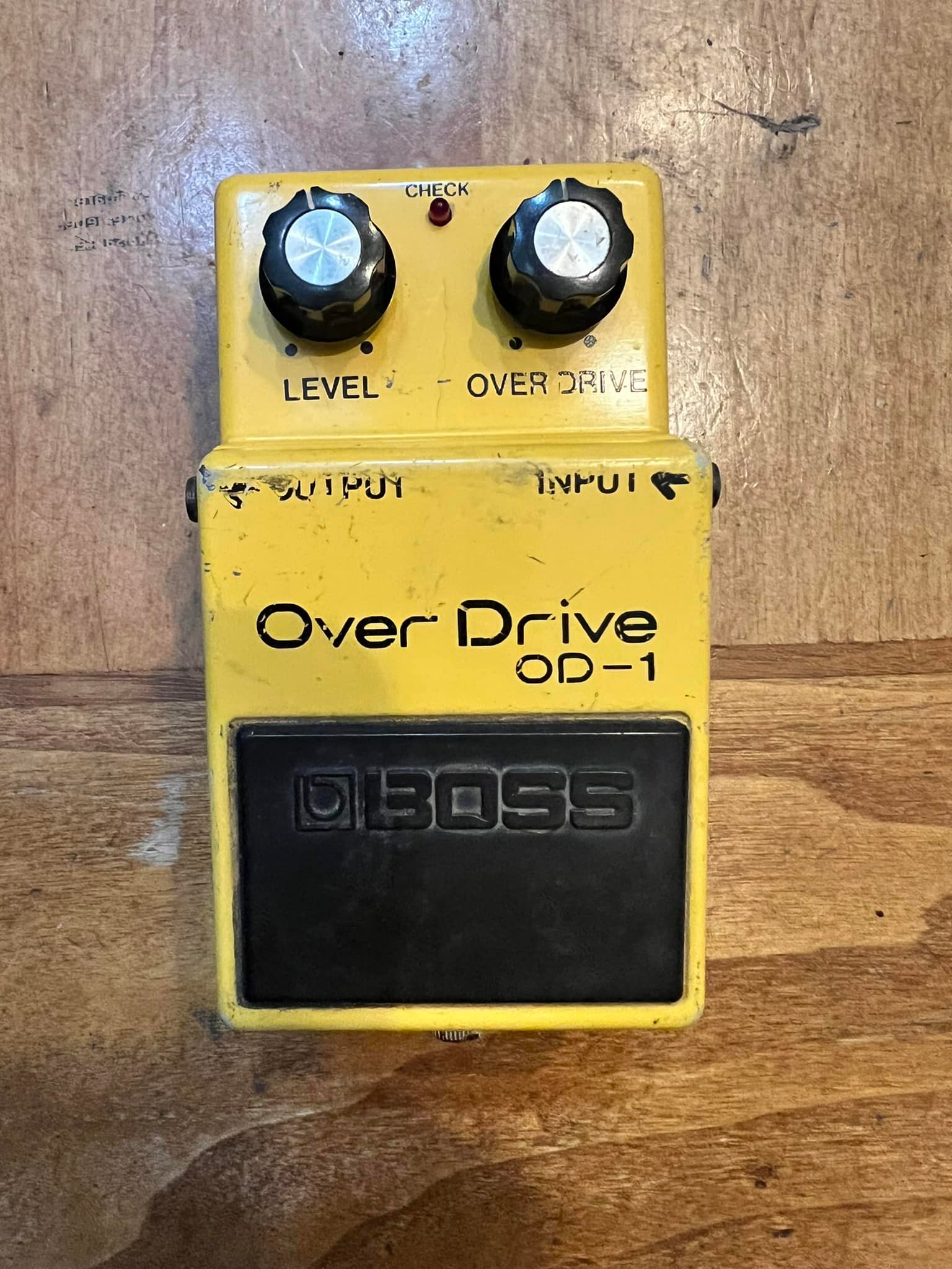 Vintage Boss OD-1 pedal with Raytheon chip