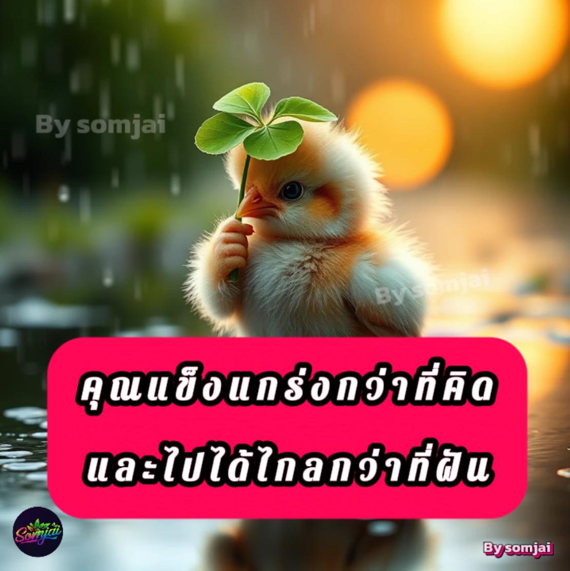 Somjai - จงเชื่อมั่นในตัวเอง และก้าวไปข้างหน้าอย่างมั่นใจ อย่าปล่อยให้ ...