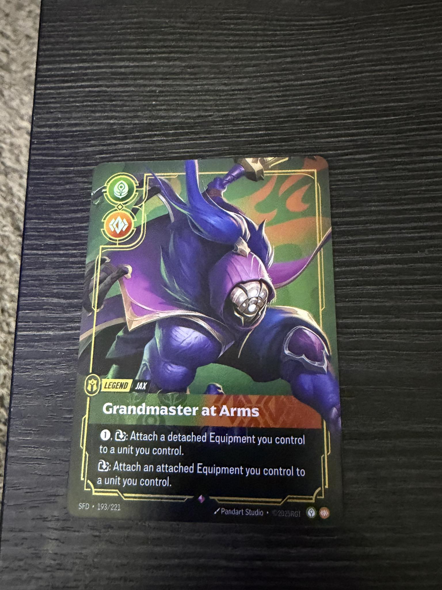 Pulled Legend Jax from Rumble starter deck in Riftbound League of