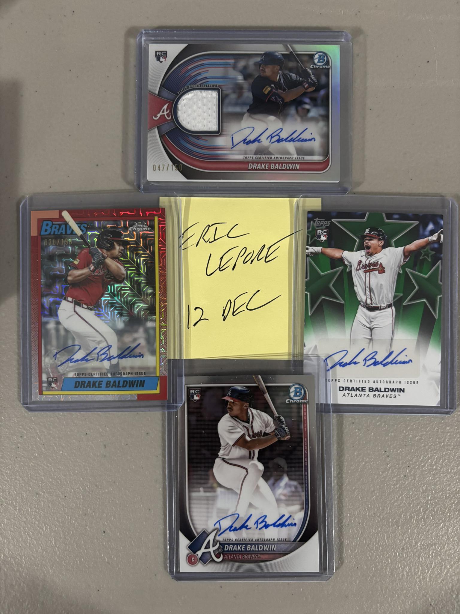 Drake Baldwin baseball cards for sale