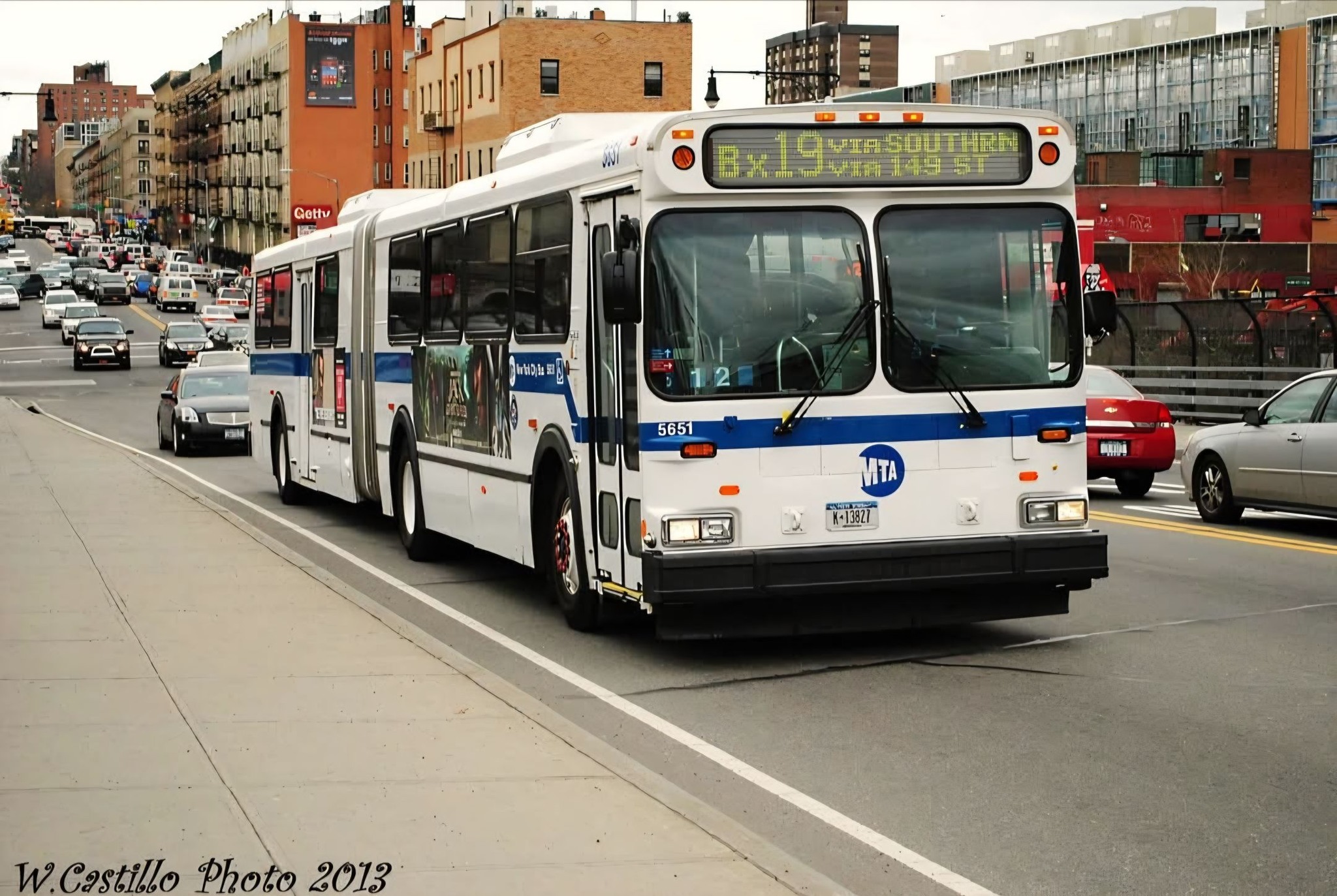 New Flyer D60HF bus on the BX19 route in the Bronx | New York, NY