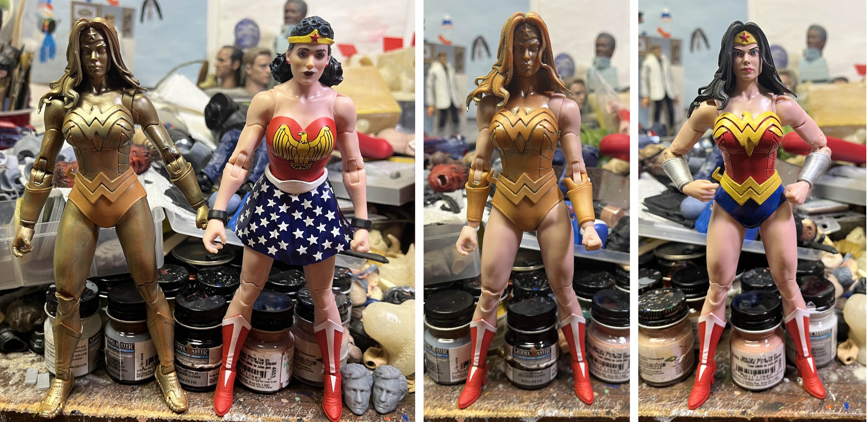 Customizing McFarlane Wonder Woman figure with Patina and Page 