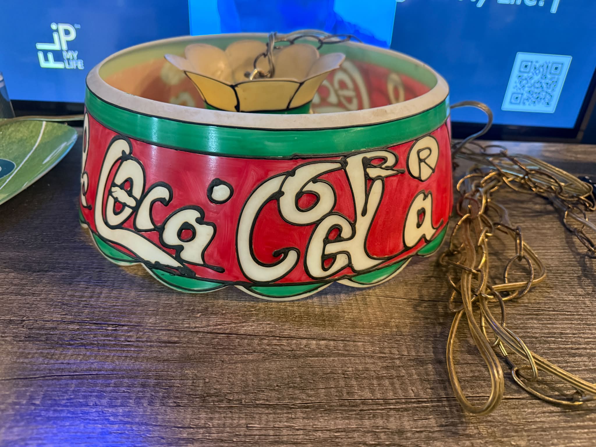 AWESOME Coca Cola light fixture! Perfect for over a pool table or