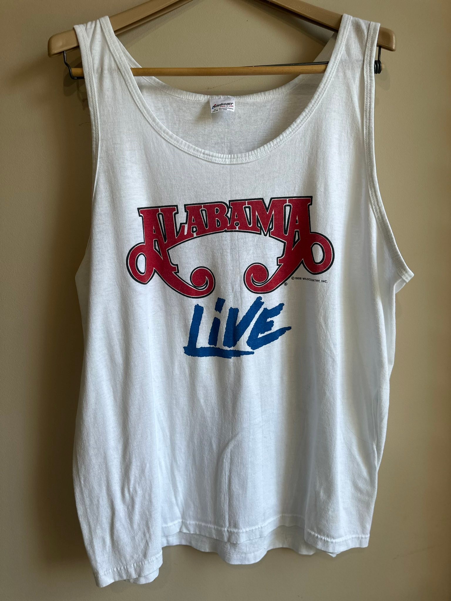 ?Vintage Alabama Live Tour muscle ?tank ⏰1988 ?️Tag Size XL 