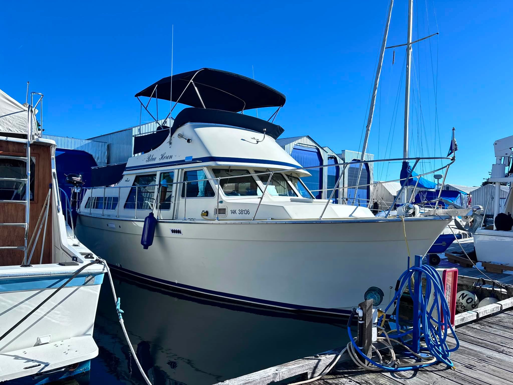 Our 1979 Tollycraft Tri-cabin. Love her.