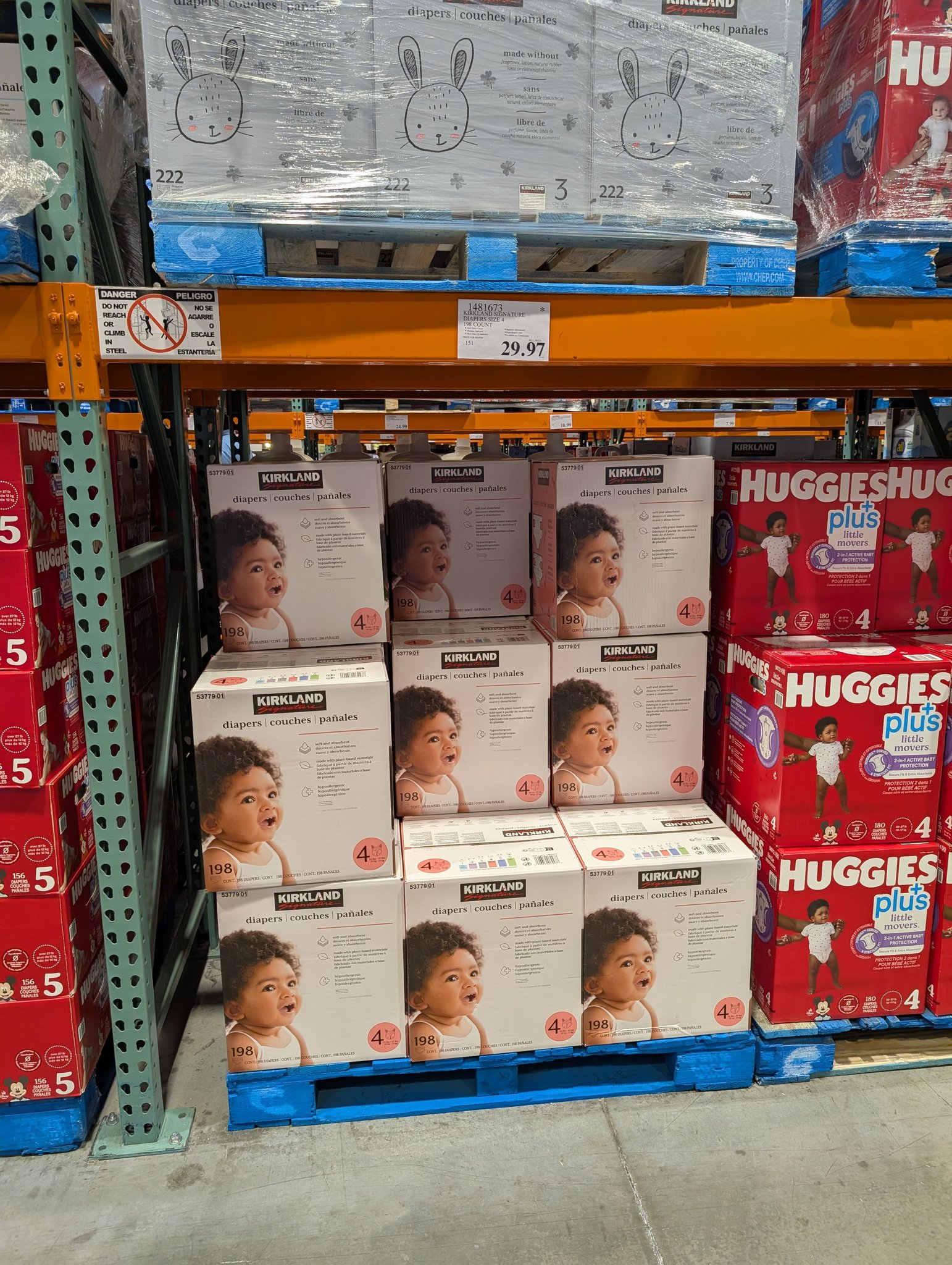 Kirkland Signature Diapers Size 3 (16lbs+) 222 CT More Sizes available display picture 1