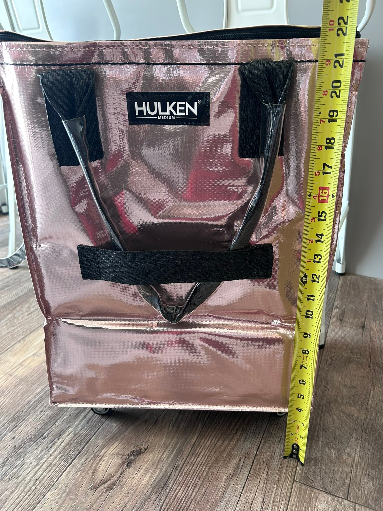 Hulken bag for carrying dairy free milk and wine