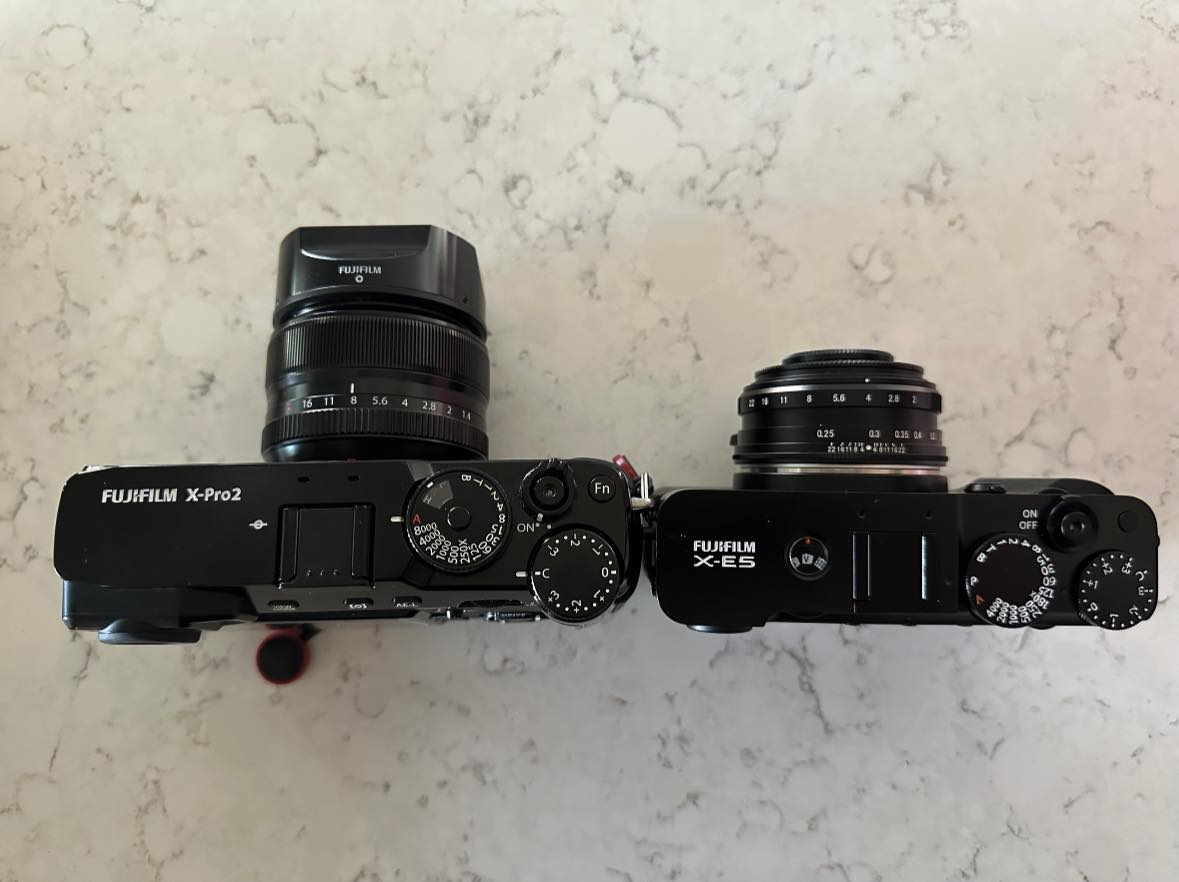 Fujifilm X-E5 camera with 27mm f2.8 lens