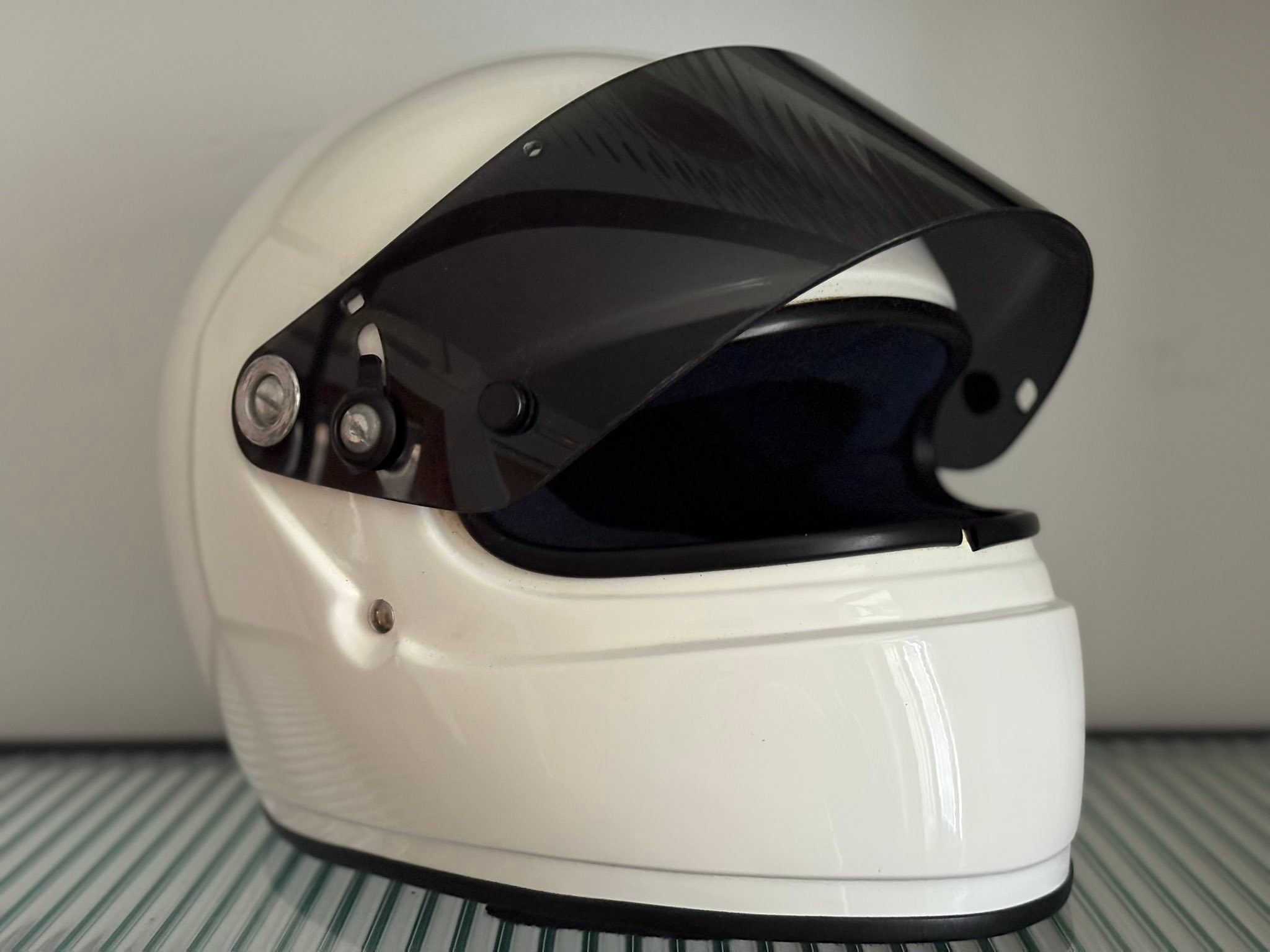 arai helmet gp5 tinted visor GP-5W Dark Tint New pivot hardware with redesigned track slider that improved aerodynamics Arai Helmets, Parts and Accessories