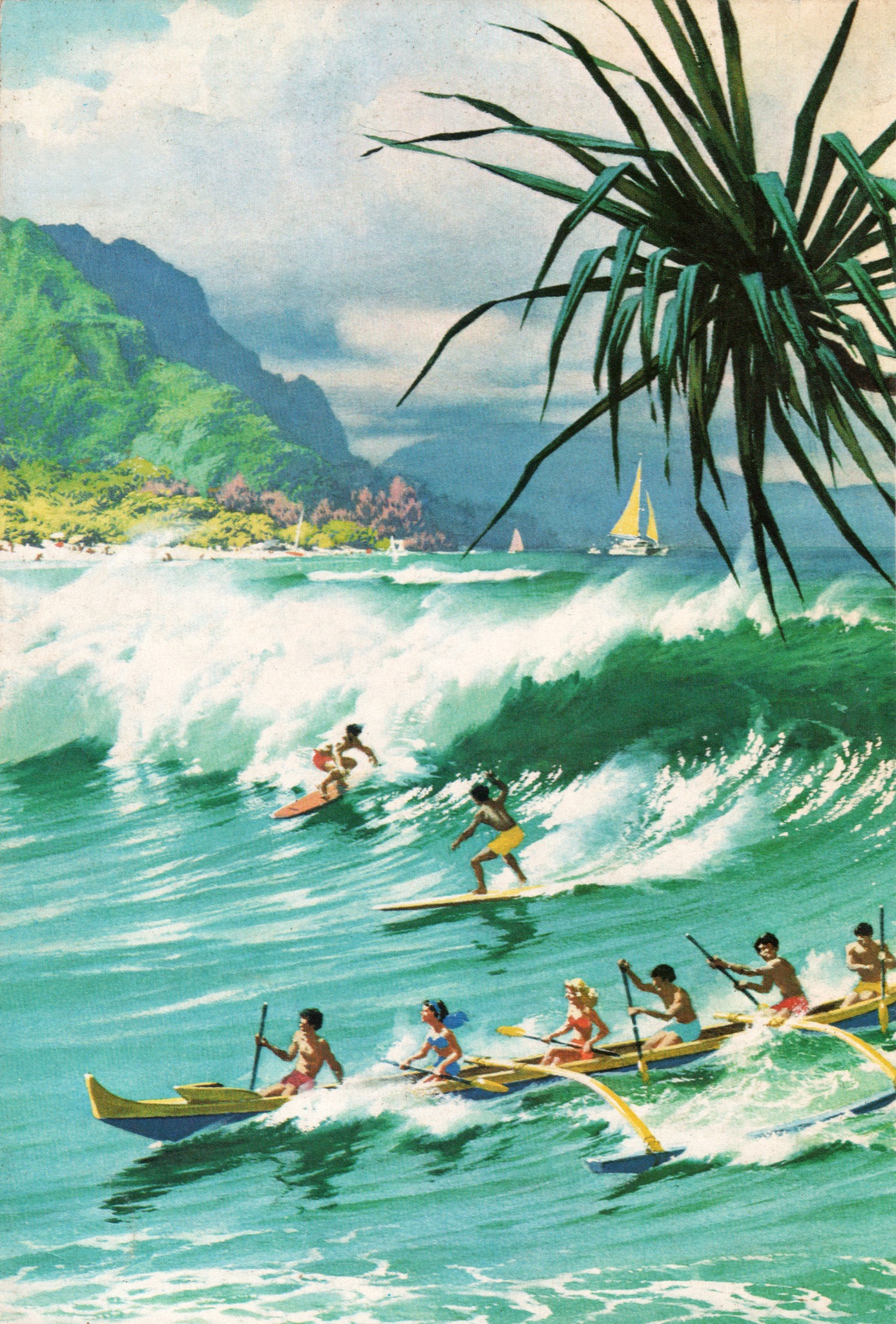 絵画 EVER Carl Evers Hawaii artwork - Reader's digest Cover in Nov 1976.
