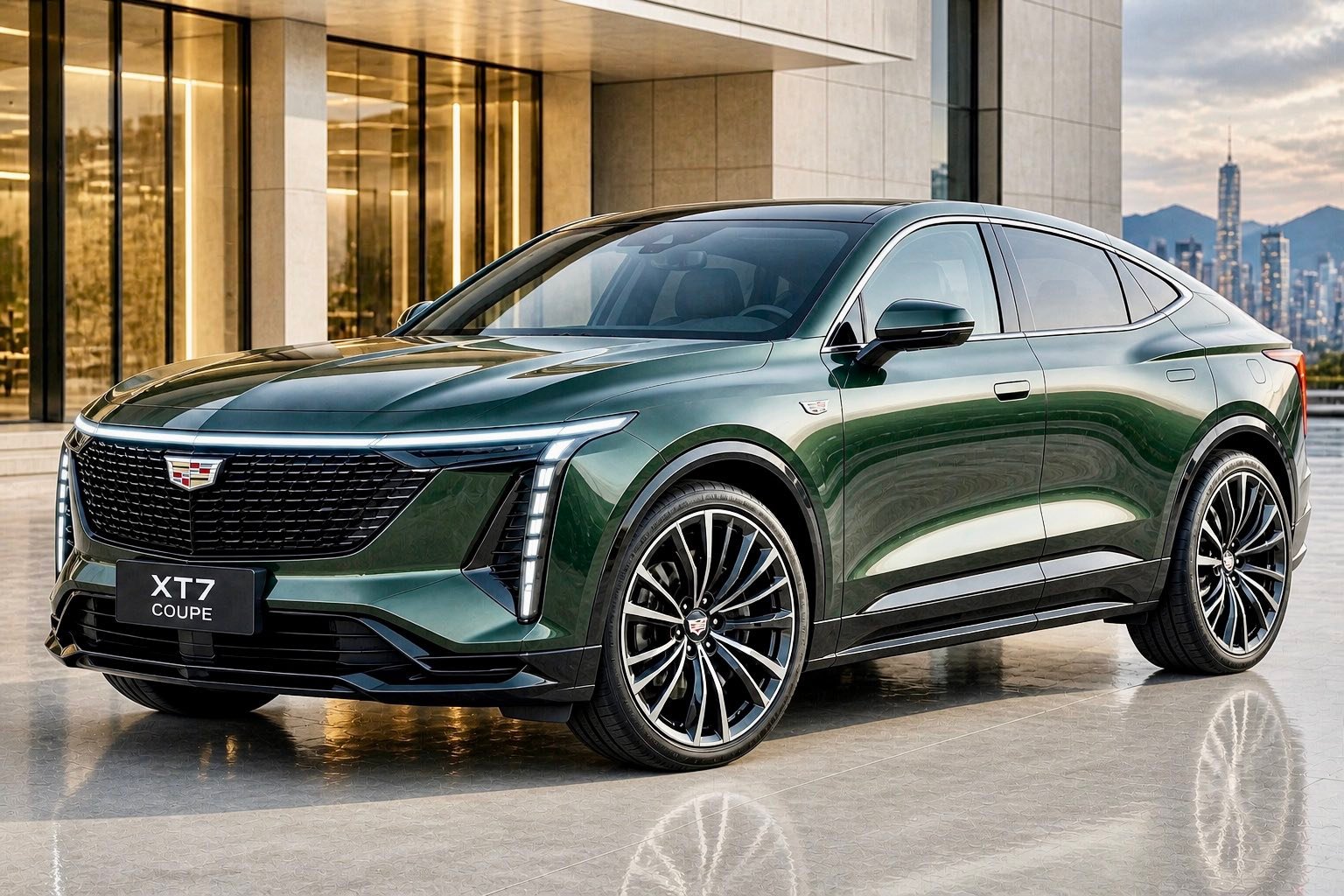 The all new Cadillac XT7 coupe SUV. American rival to GLE, X6 and 
