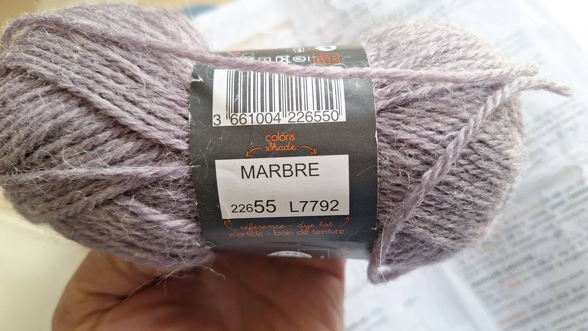 Lot De 6 Pelotes De Laine Bergère De France Marbrée - Acrylique, Aiguille 3.5, Pour Tricot Printemps/été