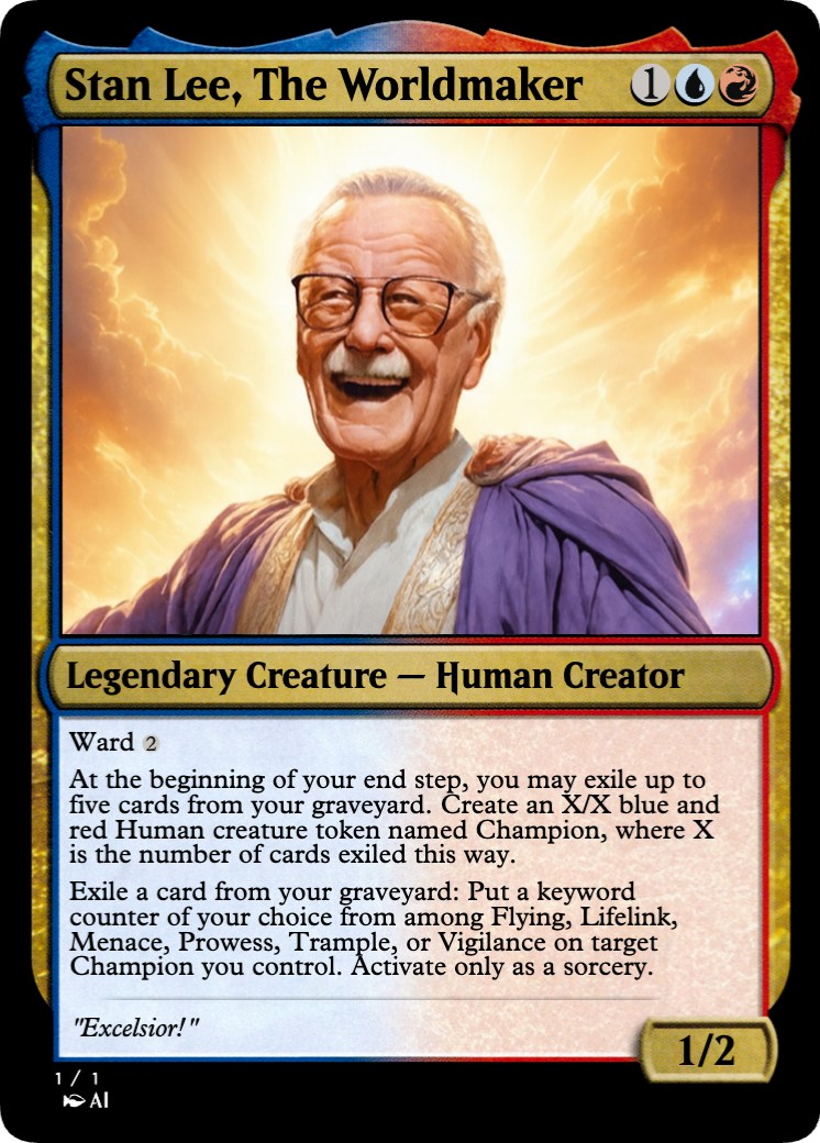 stan lee mtg card GMA NM-MT 8#82023846 1990 Imple Marvel Universe #161 Lee/Mr. Marvel Professionally Graded NonSport Trading Card. : Collectibles & Fine Art 1990 Marvel Universe Series 1
