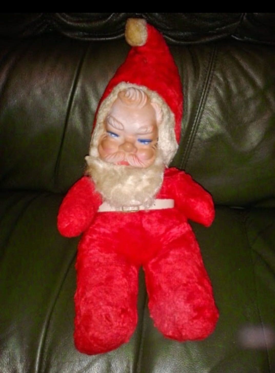 Vintage creepy baby Santa doll from Christmas 1964