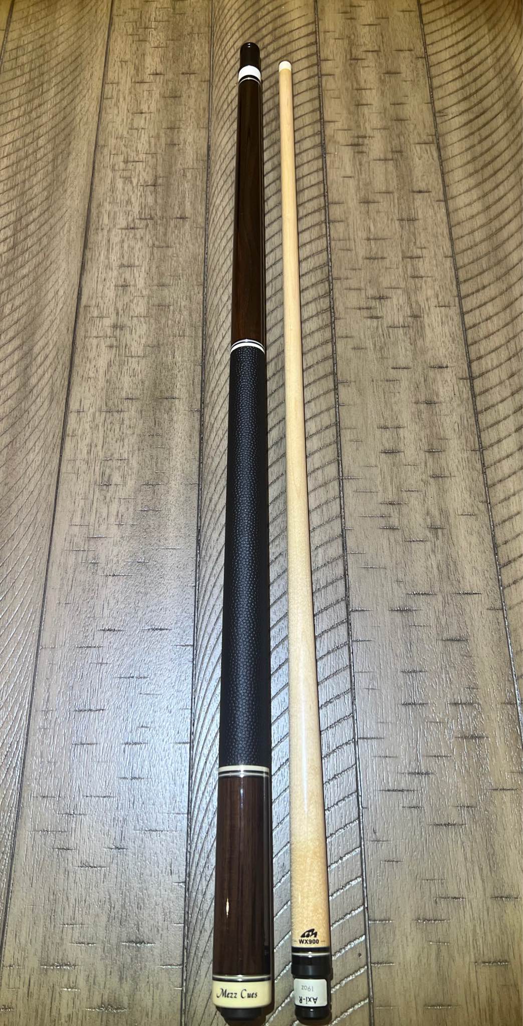 Mezz Avant Cue with Ignite 11.5 carbon fiber shaft and after