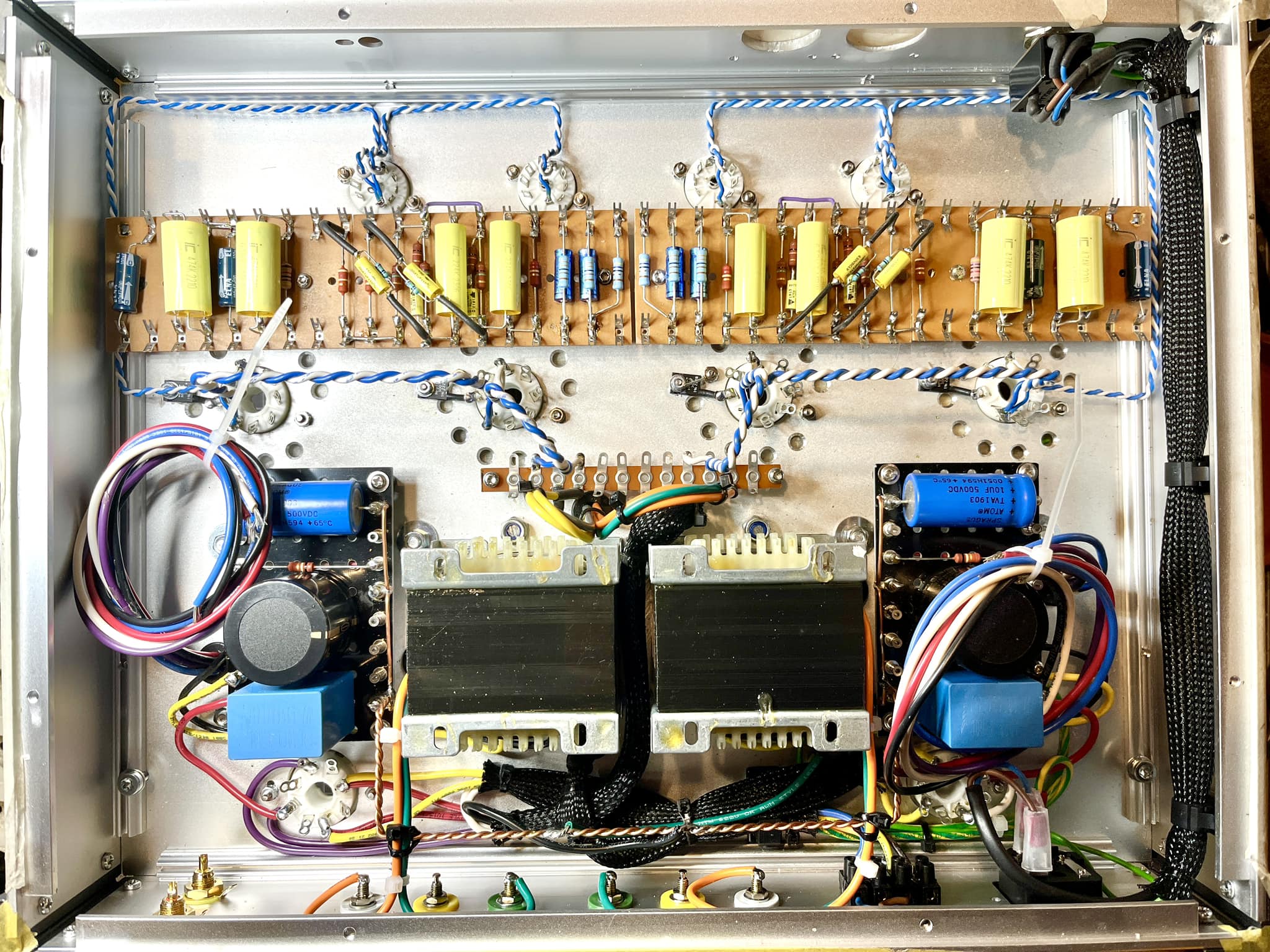 KT88 PP Williamson amplifier build with custom chassis