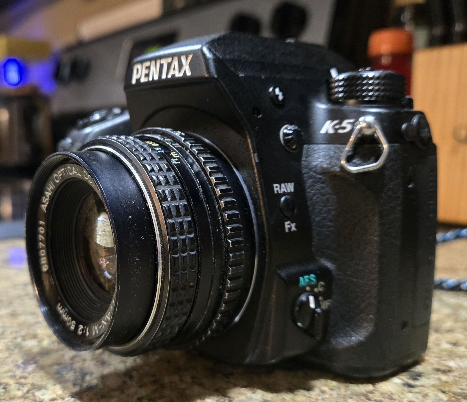 Pentax K1000 with 50mm f2 SMC Takumar lens