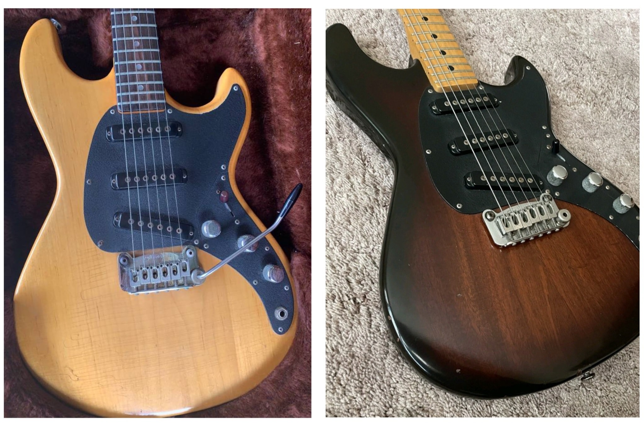 Early G&L S-500 guitar models compared
