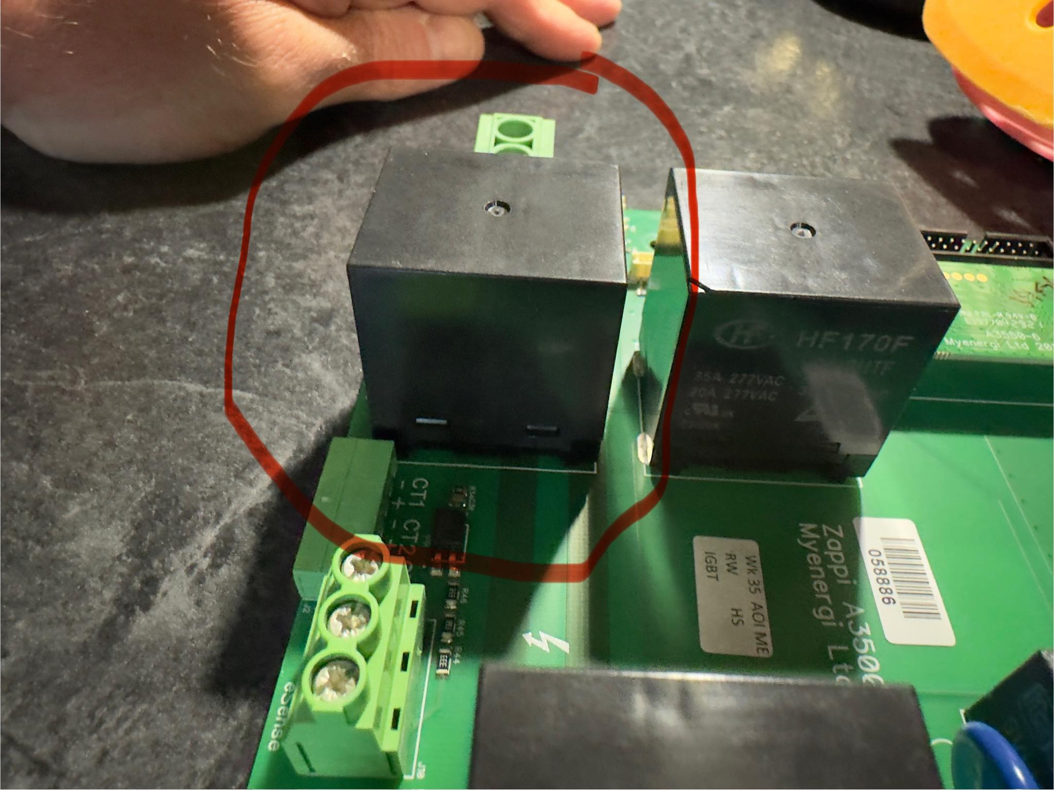 あう Zappi EV charger output fault 2417 fix with relay replacement