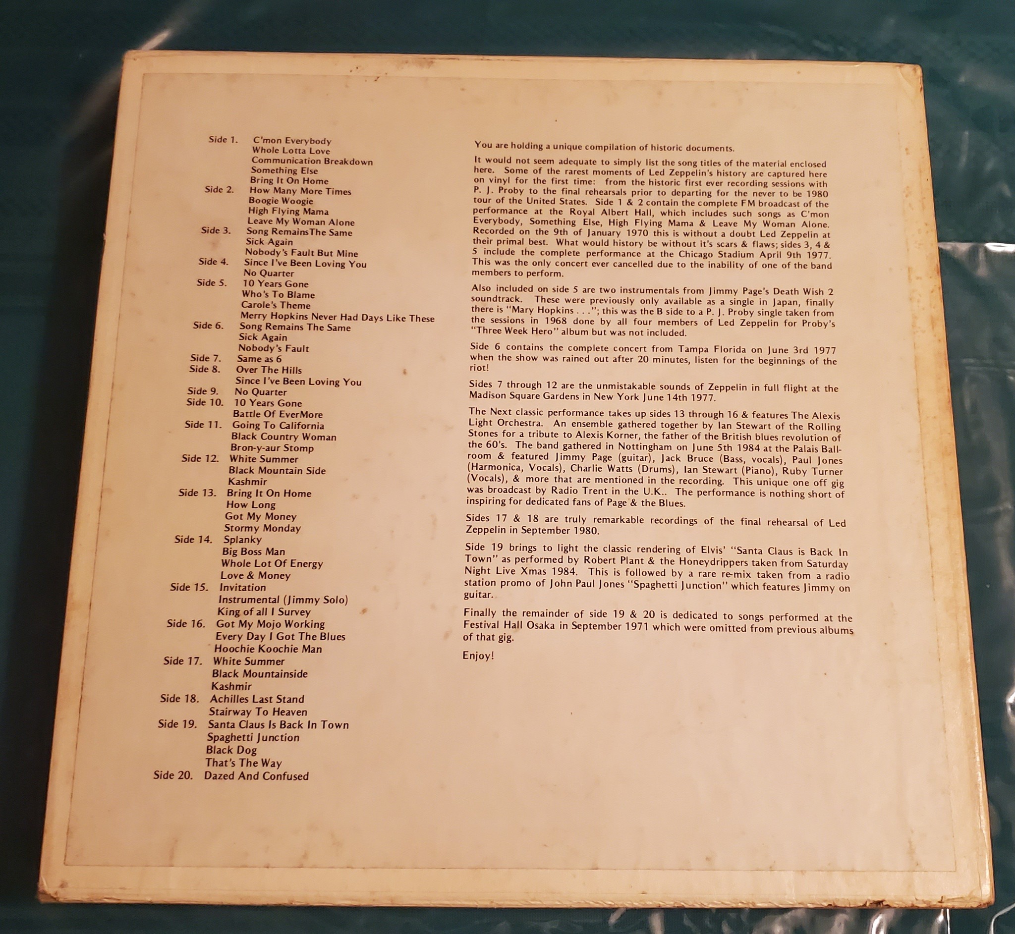 Led Zeppelin vinyl box set for sale