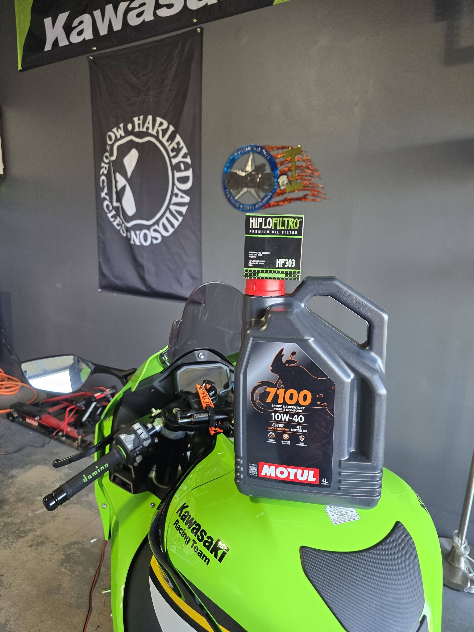 The Hulk was doing filters when this bike was built apparently. #600mi