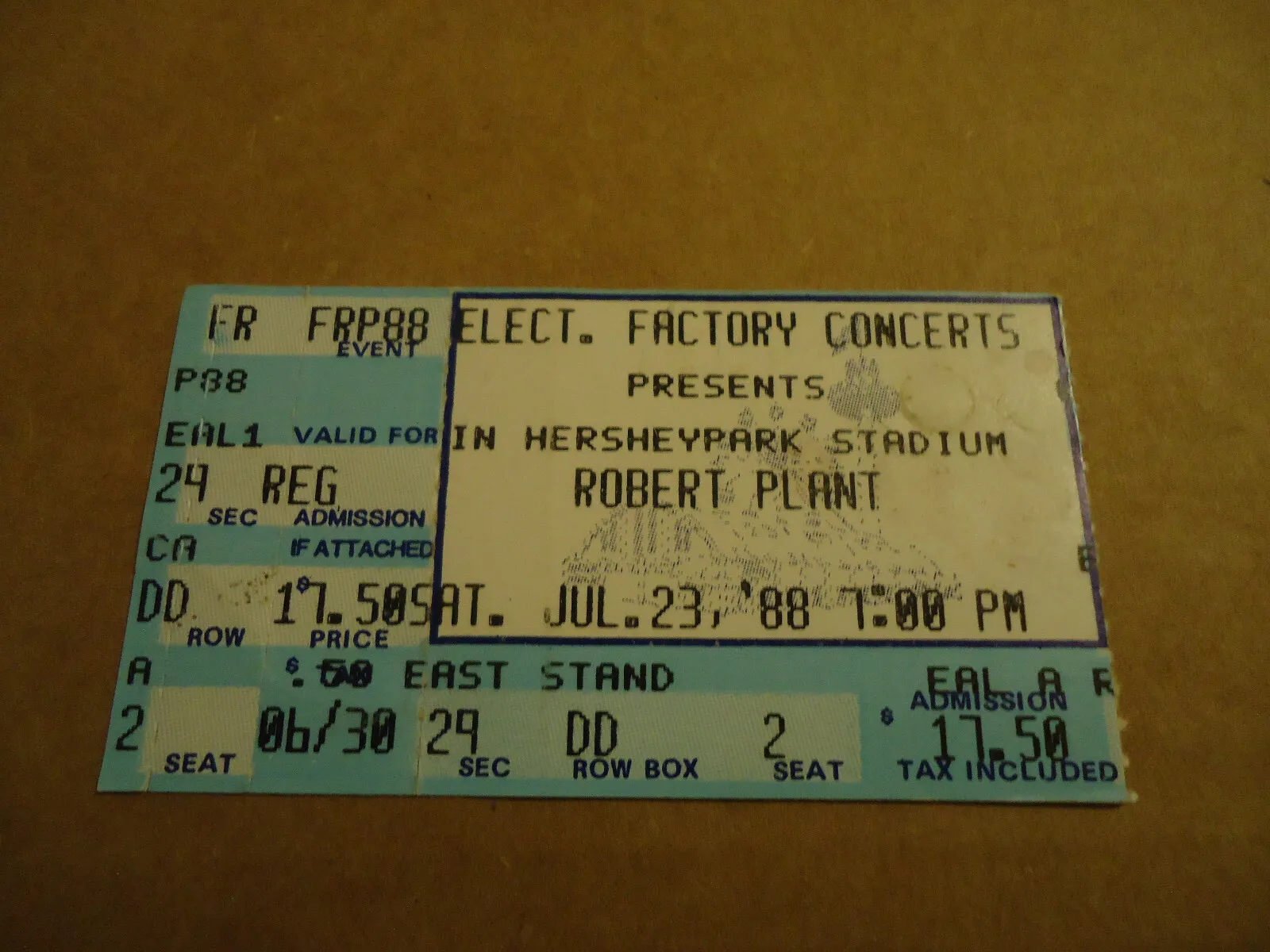 July 23, 1988 (37 years ago) - Robert Plant at Hersheypark Stadium