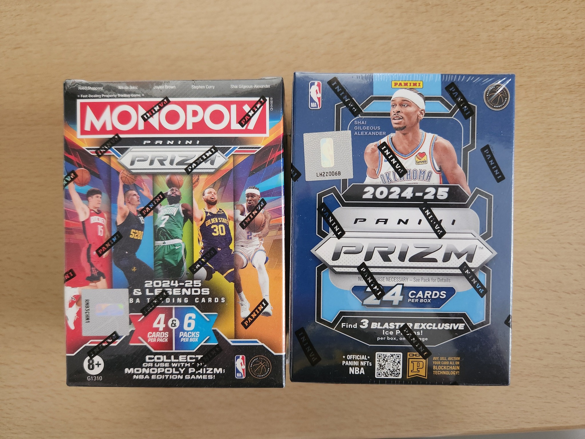 monopoly panini prizm: 2024-25 nba basketball trading cards booster box Prizm 25 cards per box 2024-25 Panini Prizm Monopoly NBA