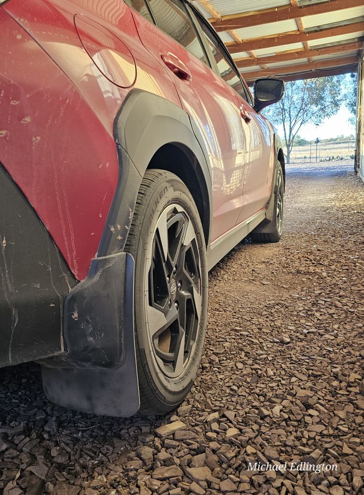 Subaru Crosstrek | Made some mudflaps from 6mm rubber, bit of trial and ...