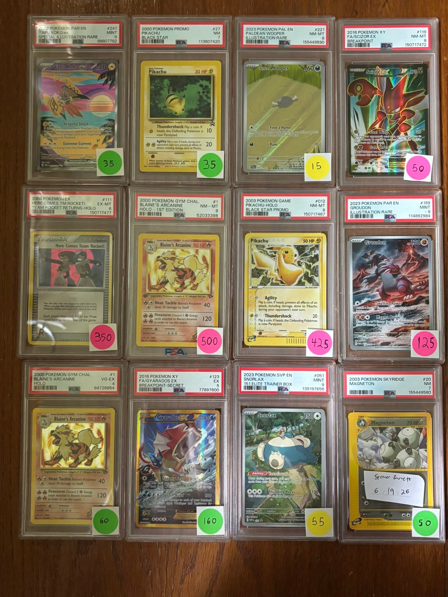 FS/FT Many of these graded personally, priced out with ALT and 