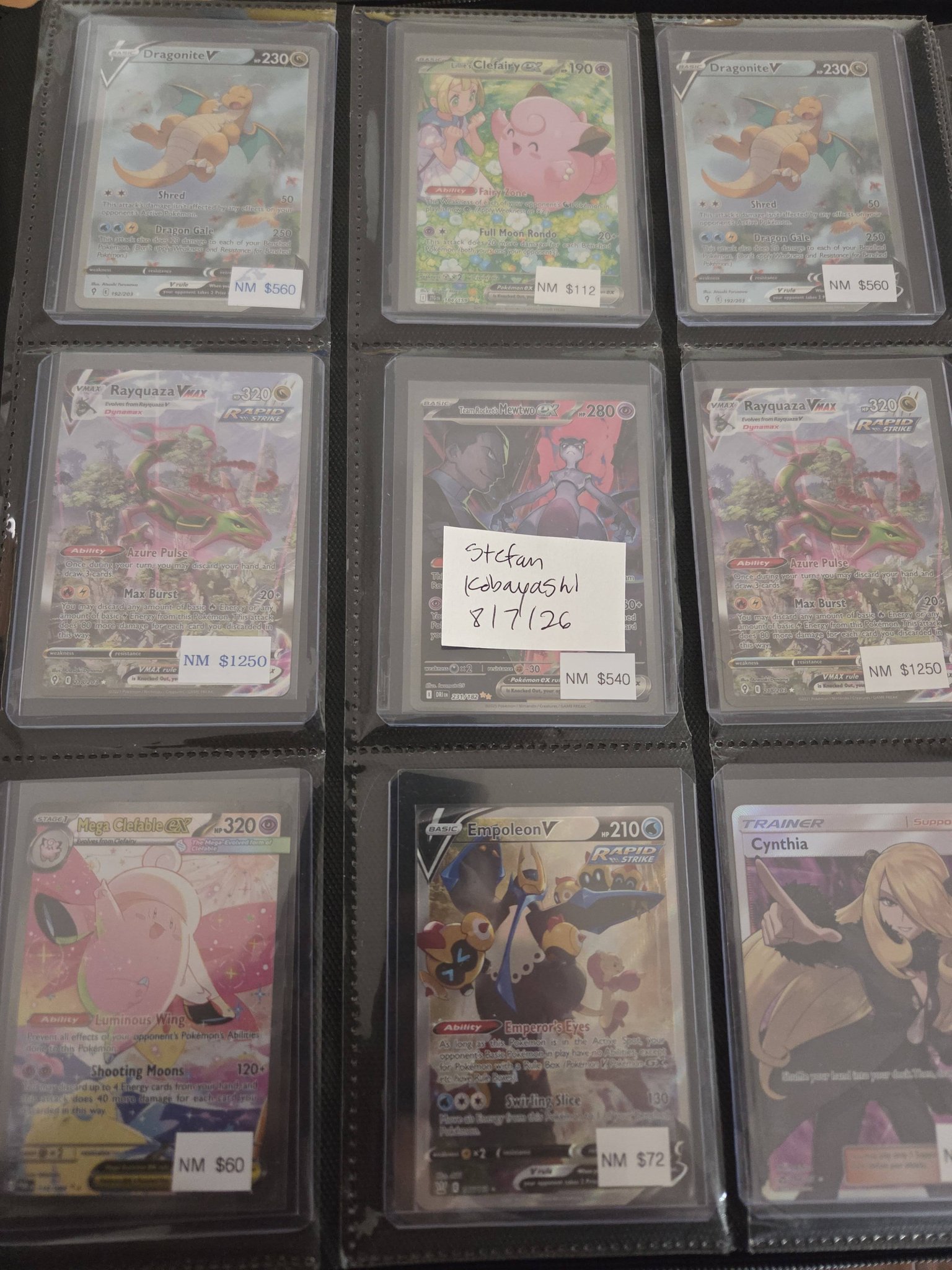 FS English Raw cards based off of TCGPLAYER prices. Prices are