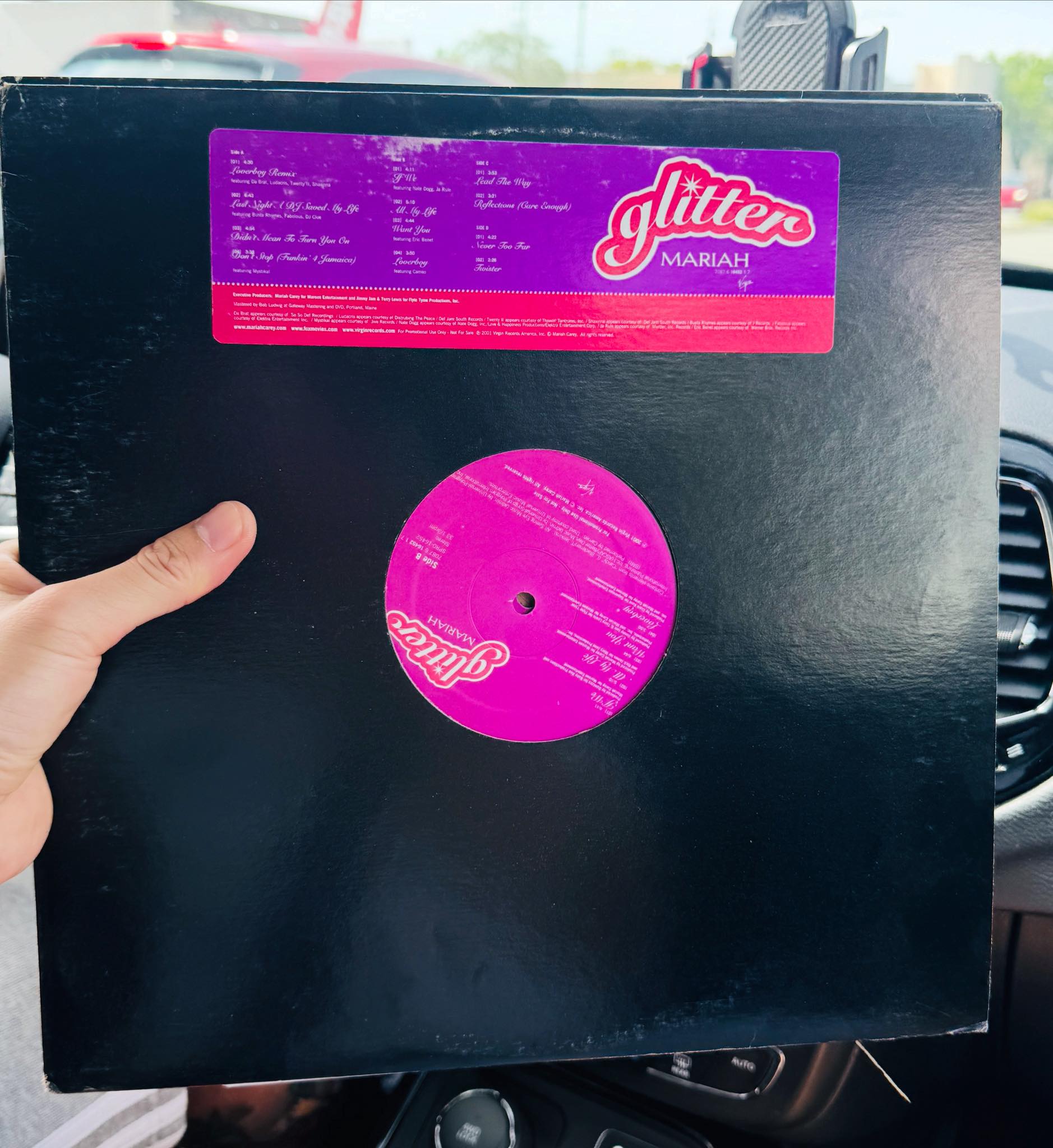Mariah Carey's Glitter album price at local record store