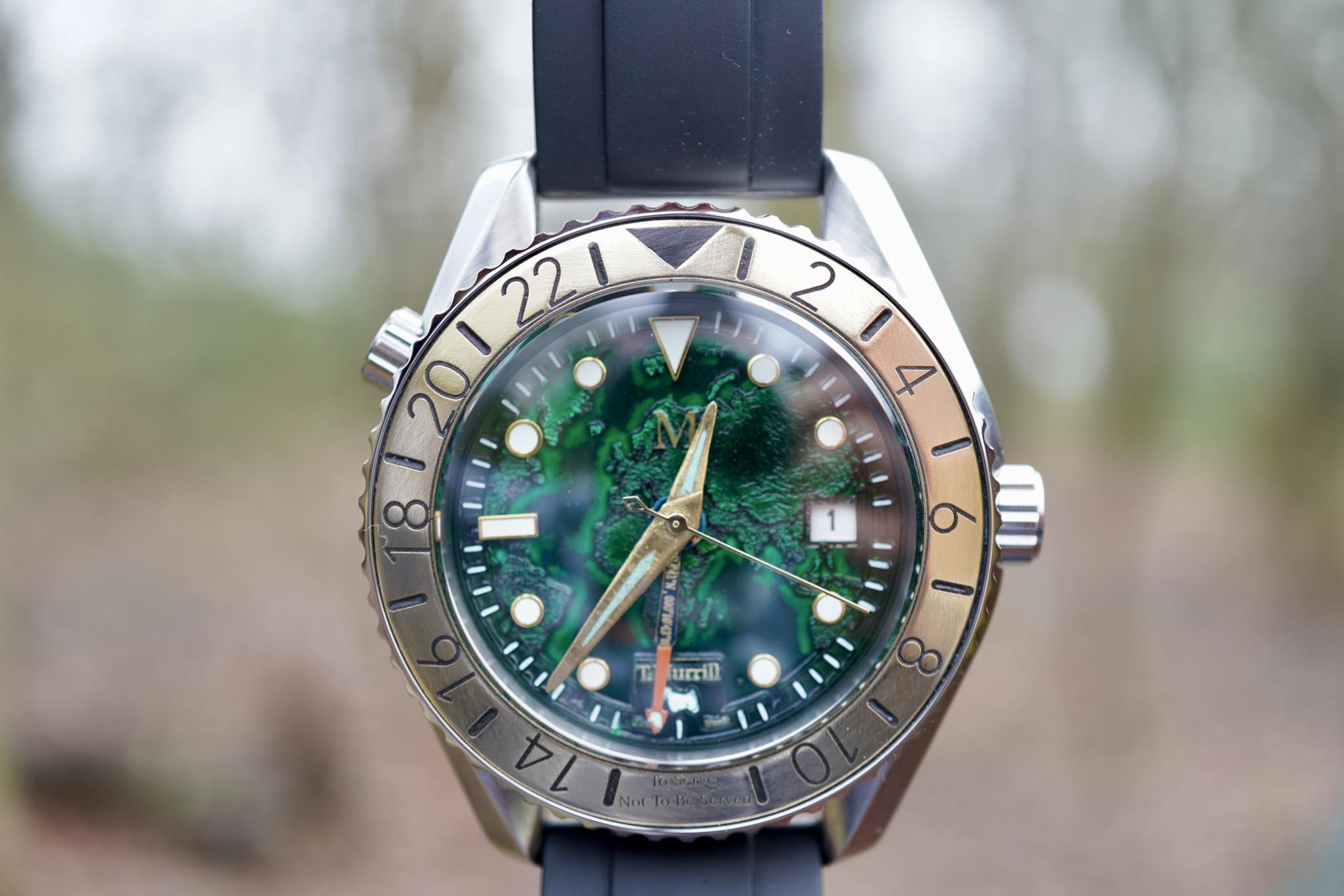 Custom watch with Seiko NH35 movement and DS dial