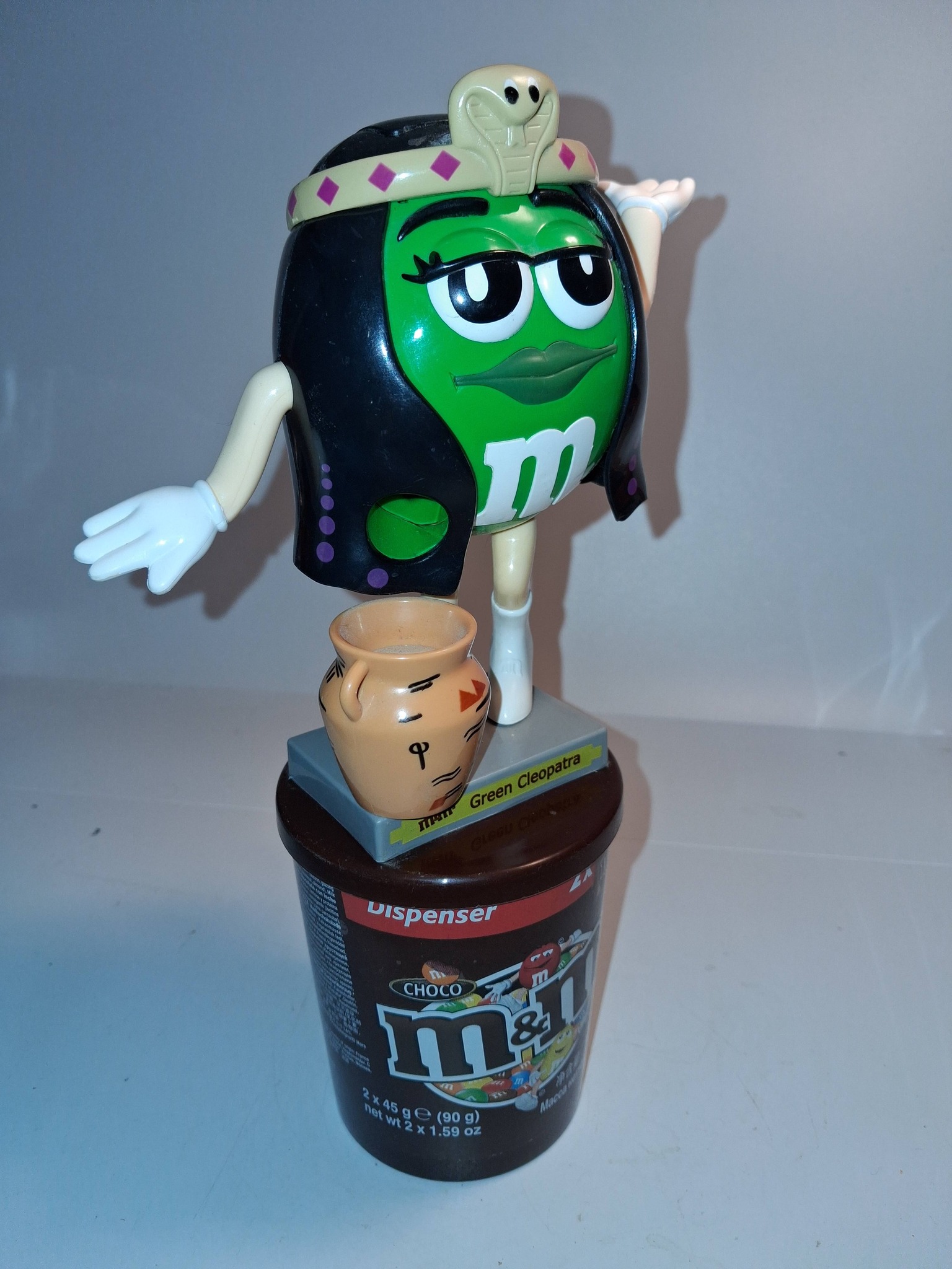 Vintage M&M's Ms. Green Cleopatra candy dispenser