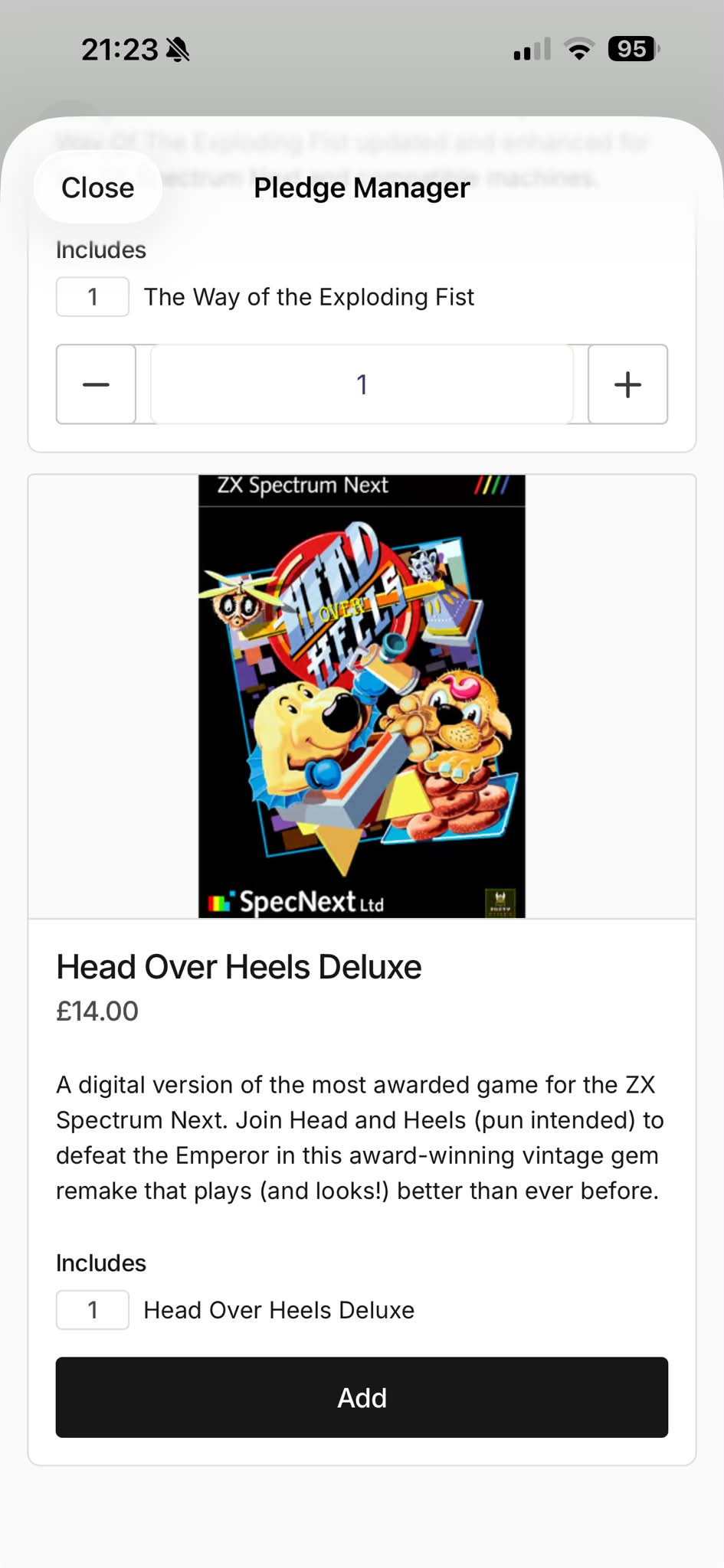 Does the Head Over Heels Deluxe add-on include signed postcards