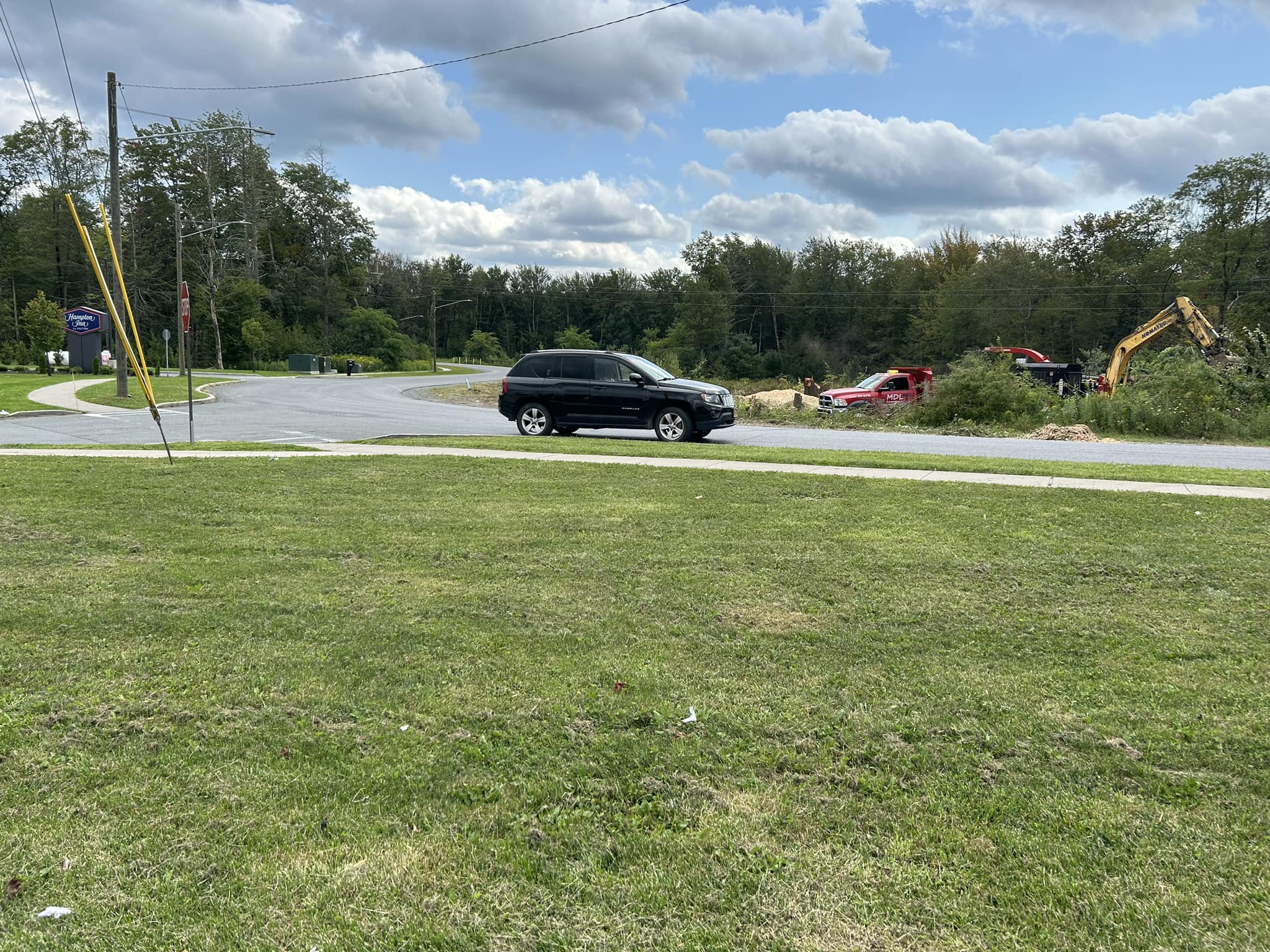 What's being built across from The Hampton on Golden Acres Drive?
