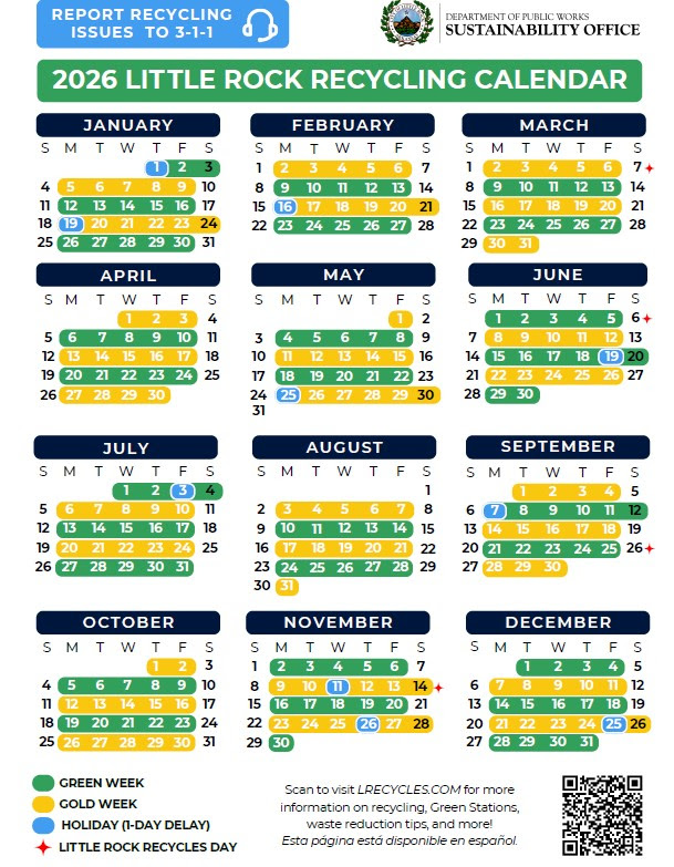 North Little Rock Recycling Schedule 2026