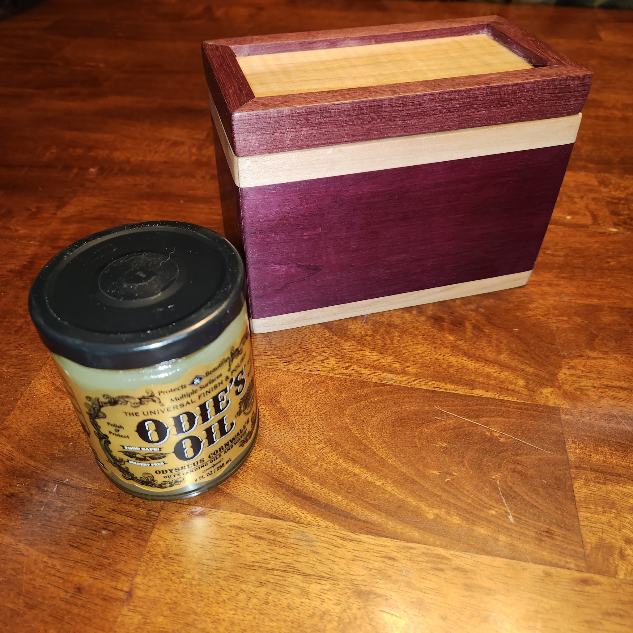 Dugout One Hitter Box- Purpleheart and Cherry - Bearded Wood