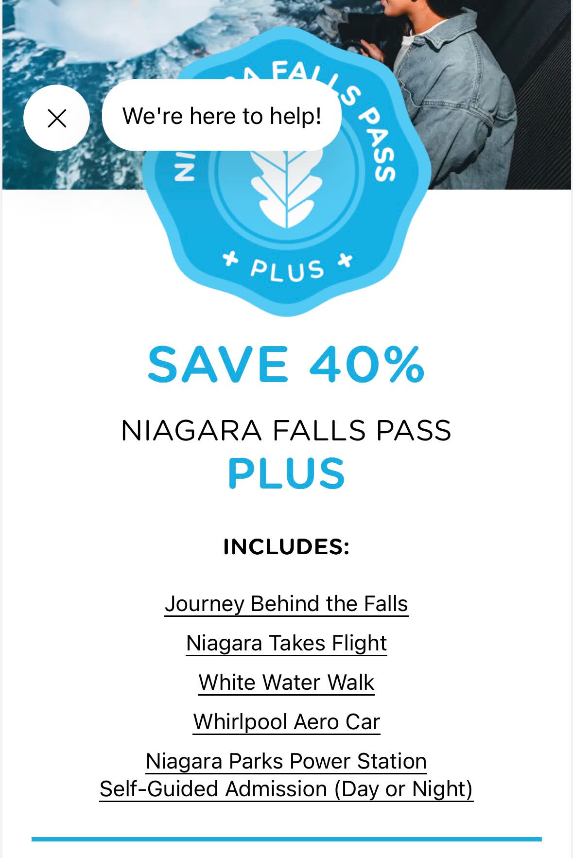 Can Niagara Falls, NY Pass Plus be used on any of 3 days at Niagara?