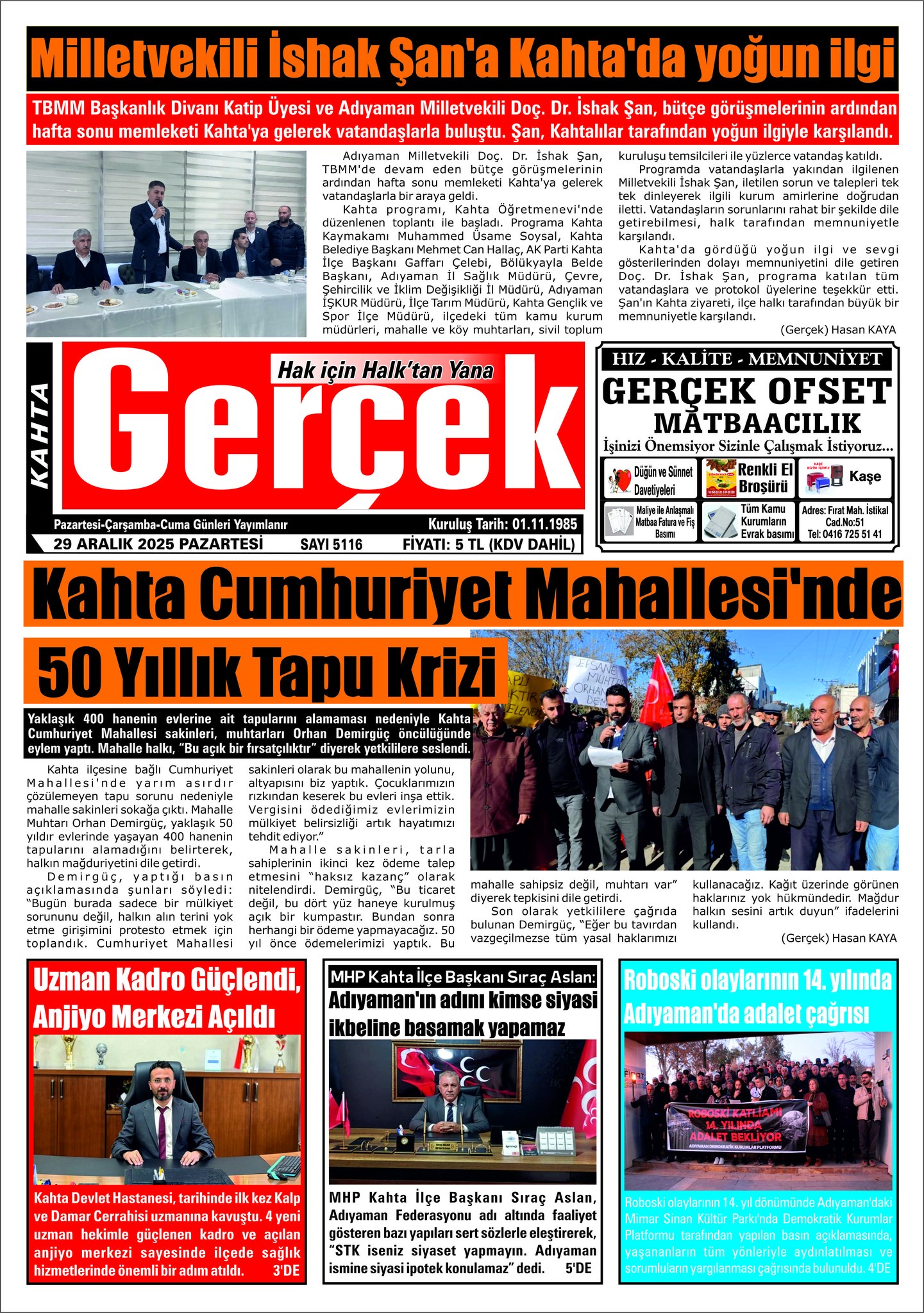 Kahta Gerçek Gazetesi
