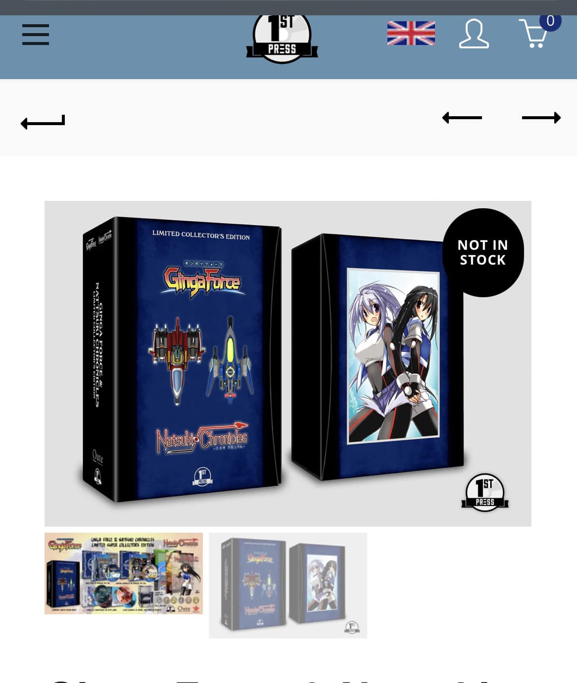 Shipping of Fast Striker EX RE for Nintendo Switch Dear customers