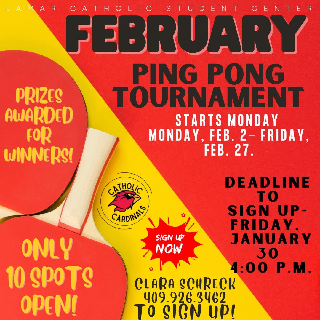 Lamar Catholic Student Center | Monthly Sports Tournaments are back ...