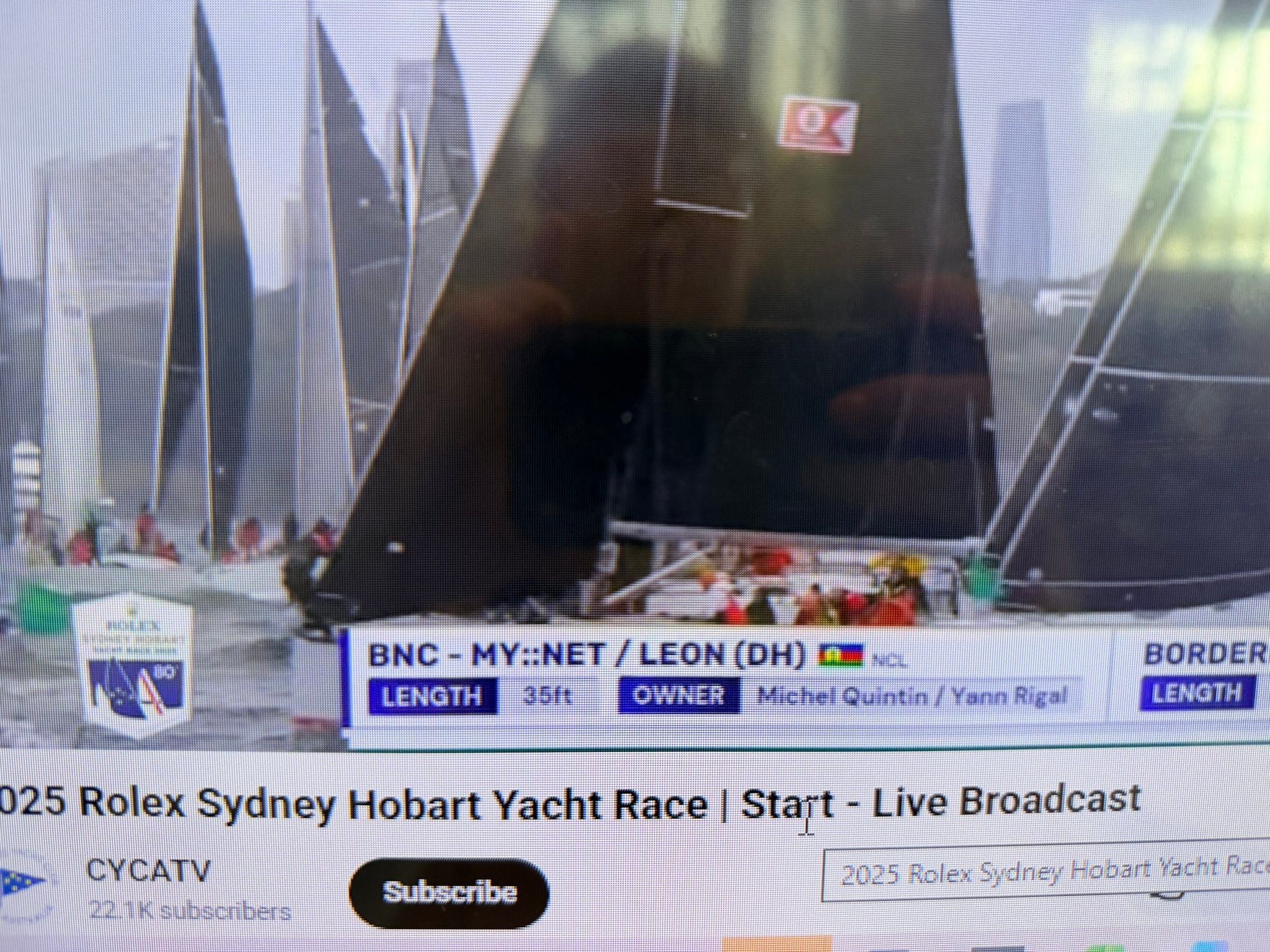 Calédoniens en Australie | C’est parti pour le Rolex Sydney Hobart avec ...